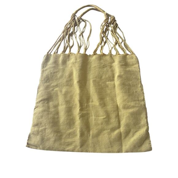 Embroidered Woven Colorful Fabric Boho Braided Handles Shoulder Tote Bag NWOT - Picture 7 of 8